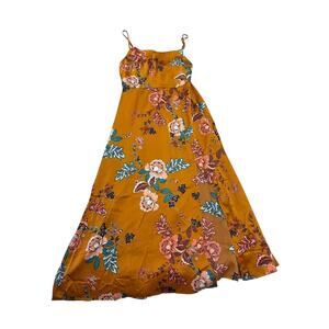 Petal and Pup Floral Gold Maxi Dress Boutique Boho Chic